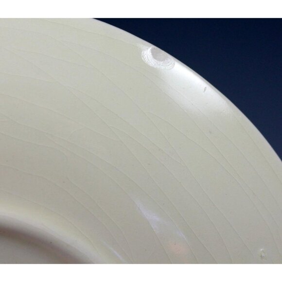 Vintage Paden City Pottery 6" Saucer Floral Laurel Leaves Gold Trim Regina? - Picture 7 of 9